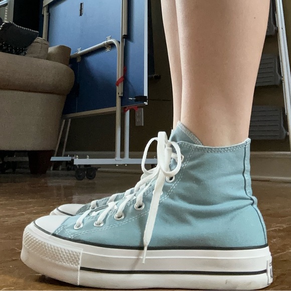 Blue Converse Platforms - Picture 4 of 8